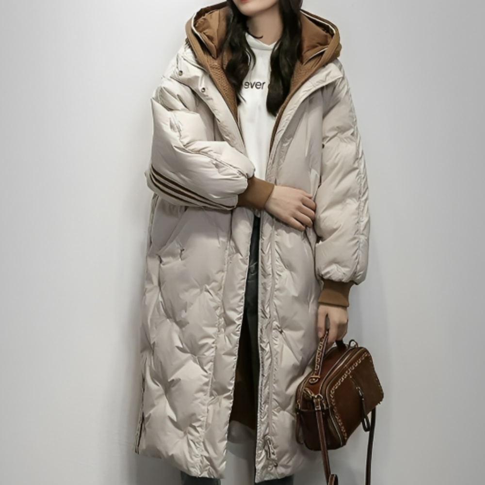 Daunenjacke mit Kapuze für Frauen