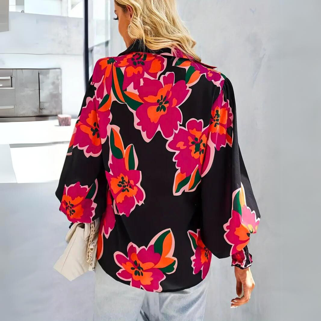 Elegante damesblouse met bloemen