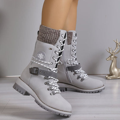 Elegante gestrickte Thermostiefel