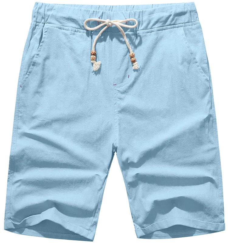 Strandshorts aus Leinen mit Kordelzug für Männer