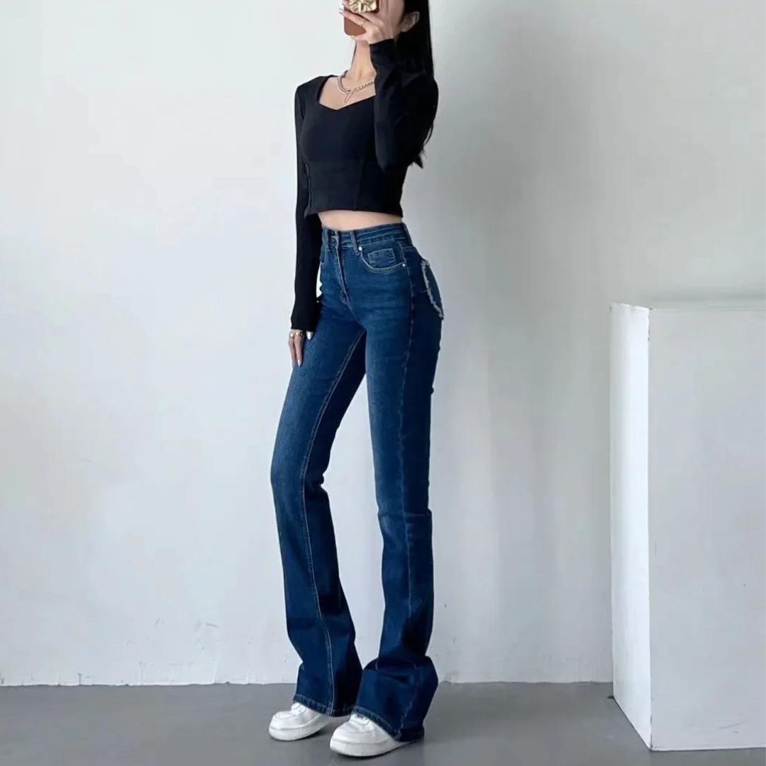 Ara | High-Waisted Jeans mit herzförmigen Rüschen