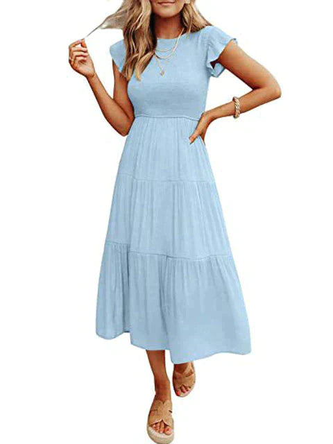 Elegante vintage zomer maxi jurk voor vrouwen