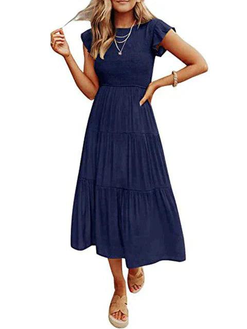 Elegante vintage zomer maxi jurk voor vrouwen