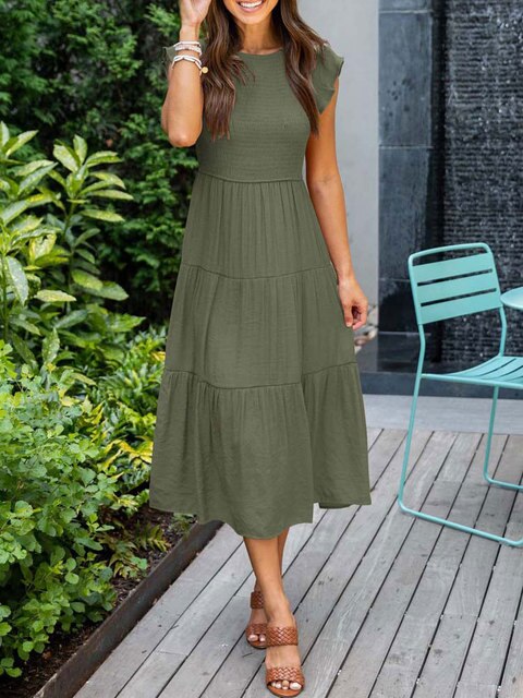 Elegante vintage zomer maxi jurk voor vrouwen