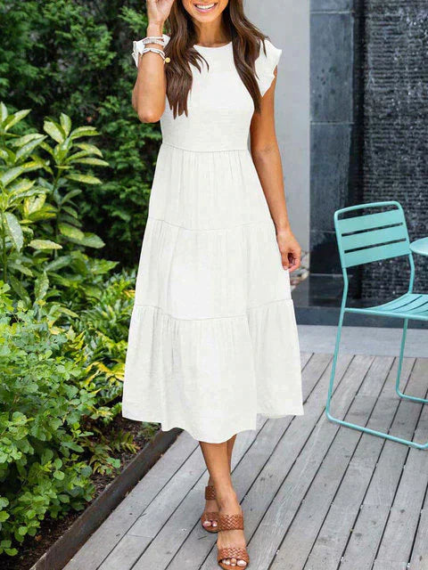 Elegante vintage zomer maxi jurk voor vrouwen