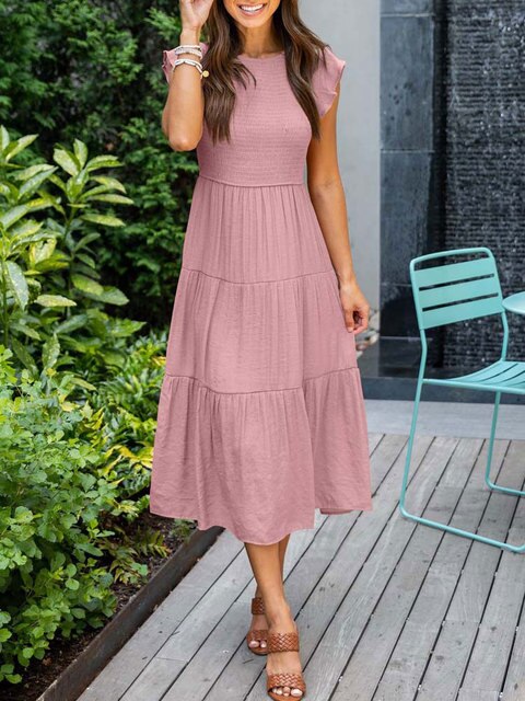 Elegante vintage zomer maxi jurk voor vrouwen