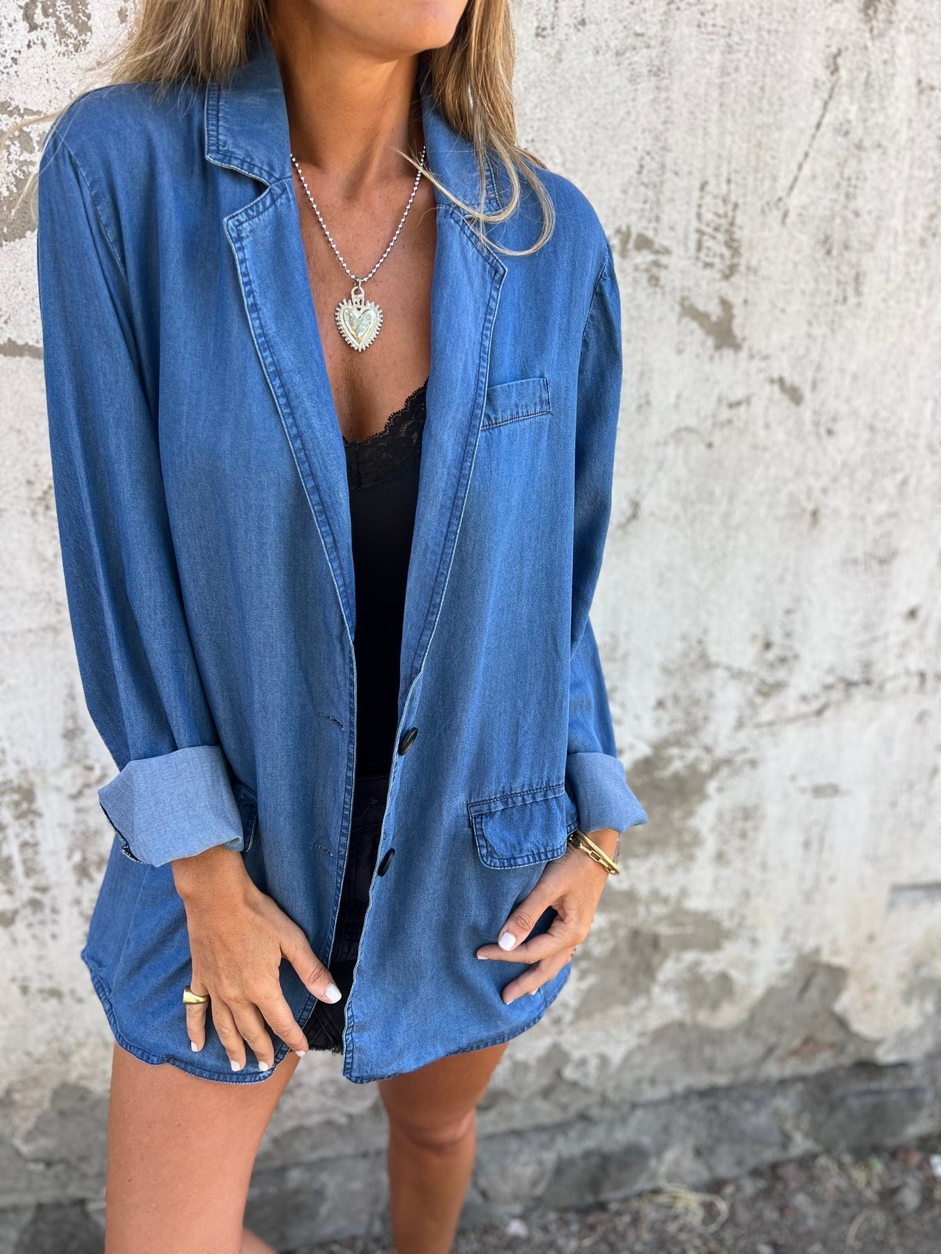 Ysabeau | Elegante Denim Freizeitjacke