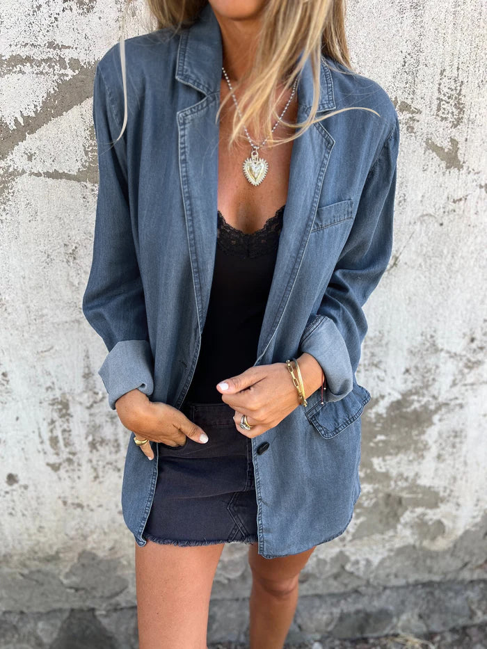 Ysabeau | Elegante Denim Freizeitjacke