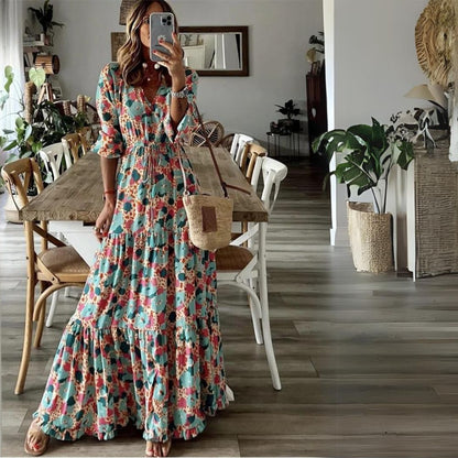 Bohème Maxikleid mit Paisleymuster