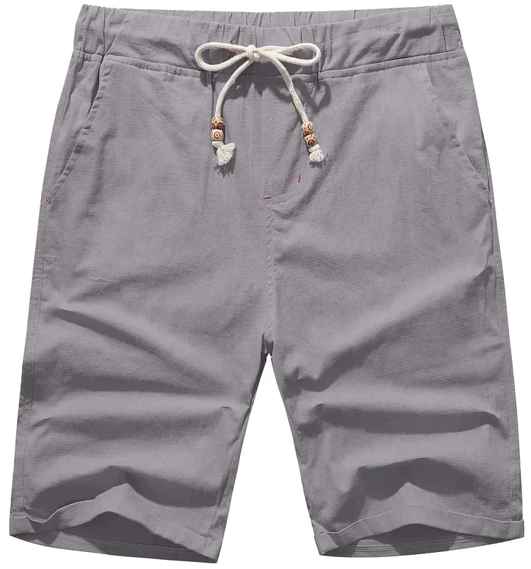 Strandshorts aus Leinen mit Kordelzug für Männer