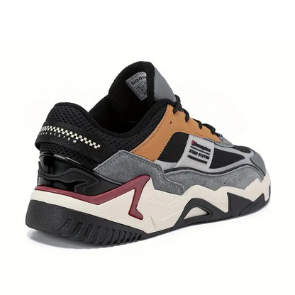 Dynamische colour block sneakers met een dikke zool