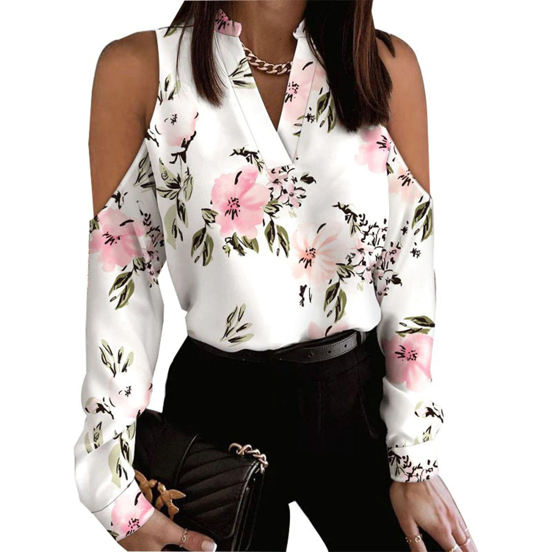 Elegante Bluse mit V-Ausschnitt