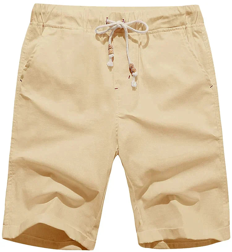 Strandshorts aus Leinen mit Kordelzug für Männer