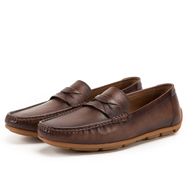 Bequemes Rindsleder Mode Loafer Luxus