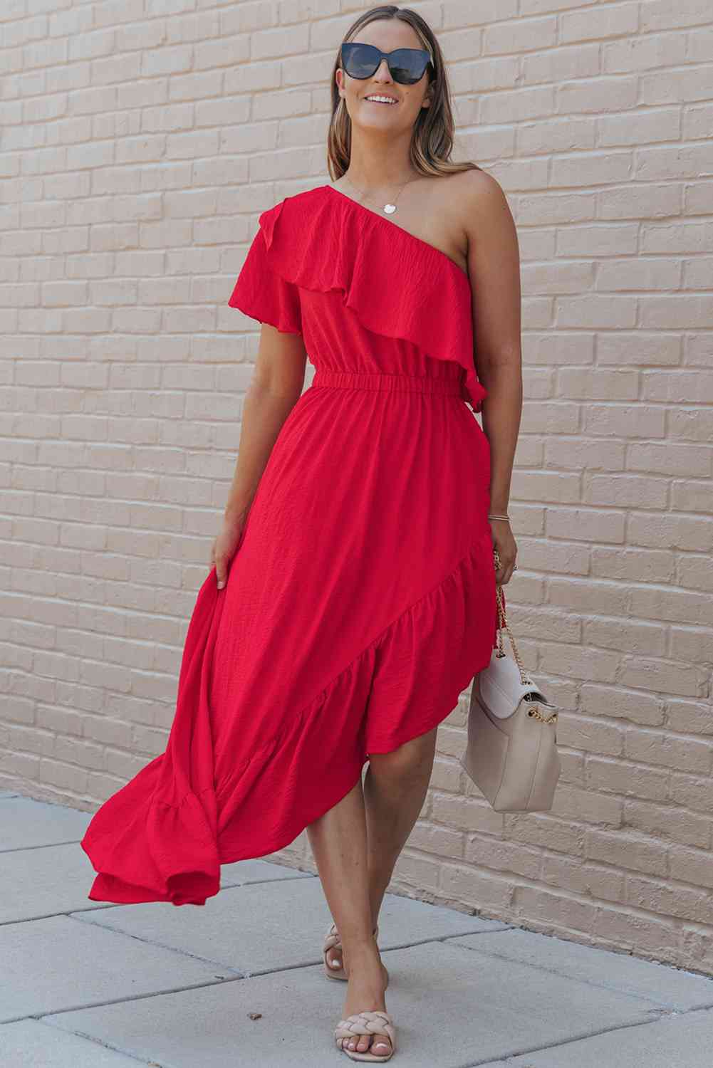 Asymmetrisches One-Shoulder-Kleid