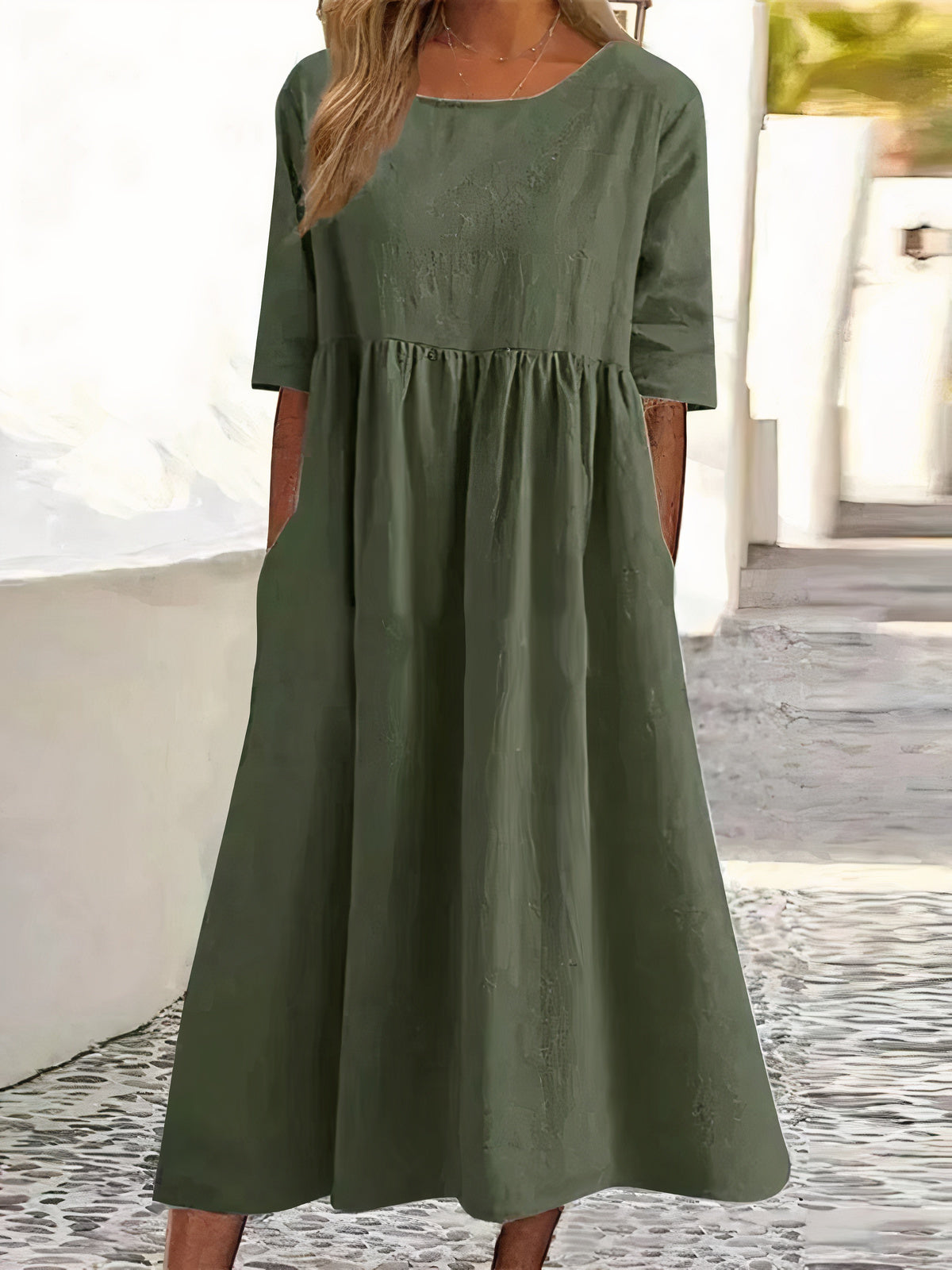 Vintage-Kleid mit halben Ärmeln