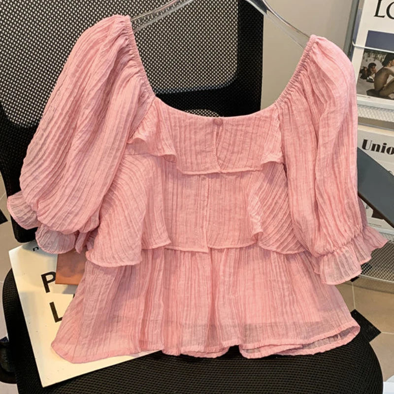 Bluse mit Puffärmeln