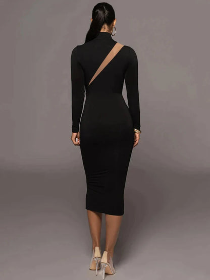 Elegante bodycon sexy maxi jurk