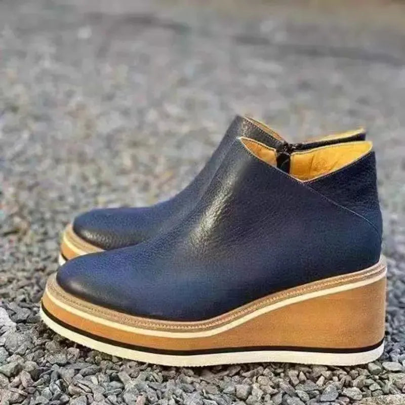 Stylische Reißverschluss-Stiefeletten mit Plateau