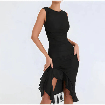 Elegante bodycon jurk met ruches