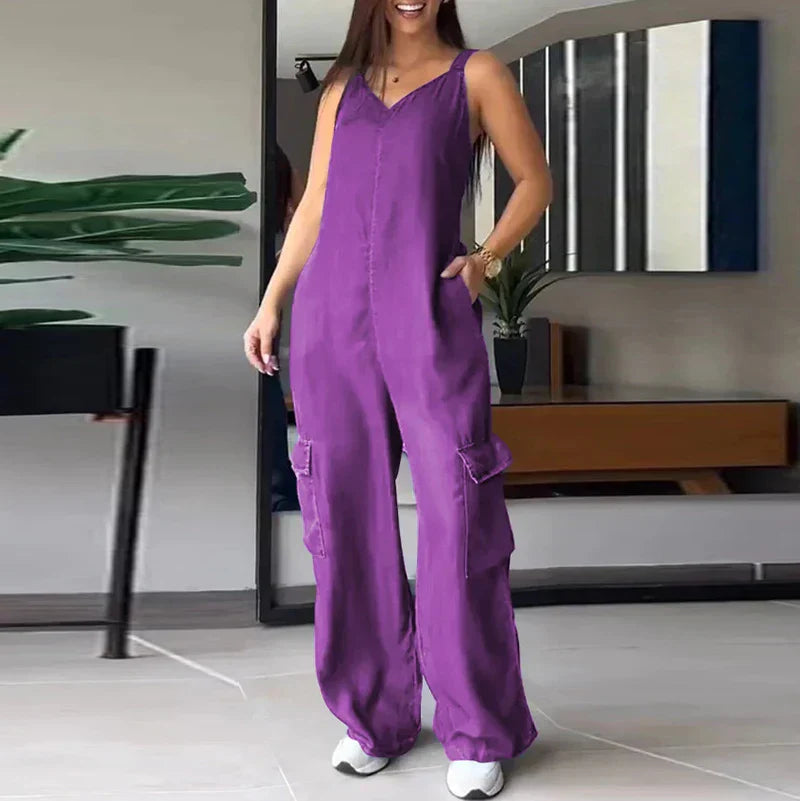 Verführerischer Jumpsuit aus Denimimitat