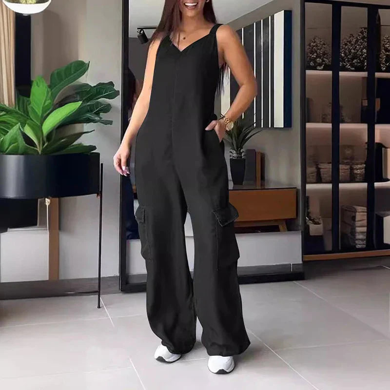 Verführerischer Jumpsuit aus Denimimitat