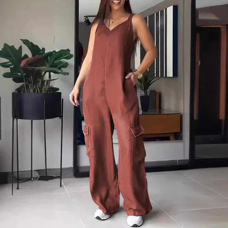 Verführerischer Jumpsuit aus Denimimitat