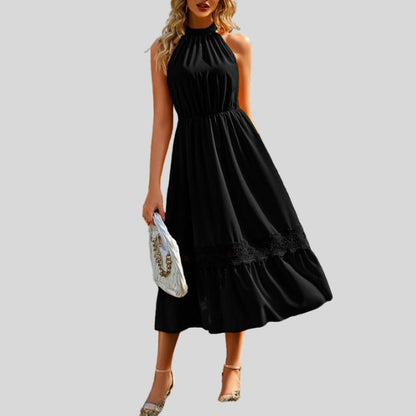 Elegante maxi-jurk met hoge taille