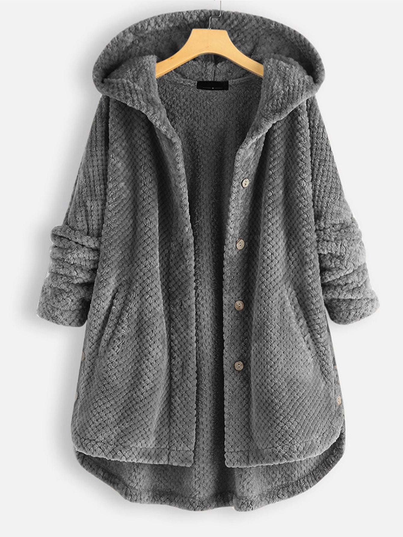 Winter-Wendejacke aus Fleece mit Kapuze