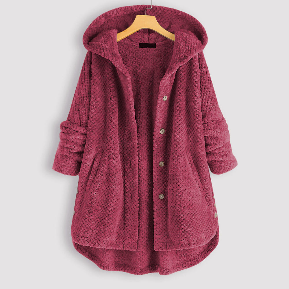 Winter-Wendejacke aus Fleece mit Kapuze