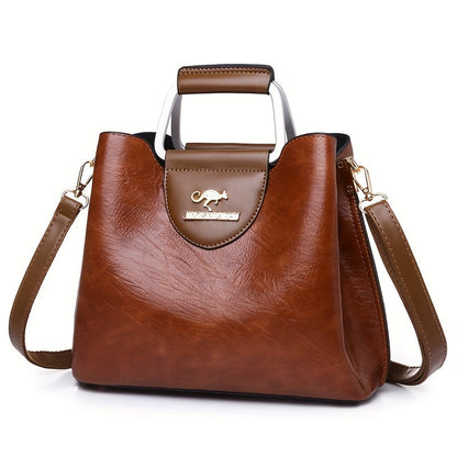 Elegante zweifarbige Ledertasche