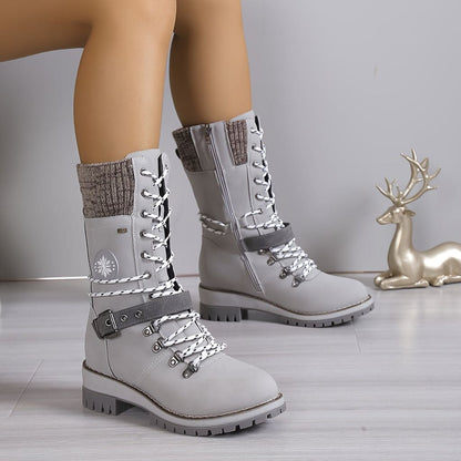 Elegante gestrickte Thermostiefel