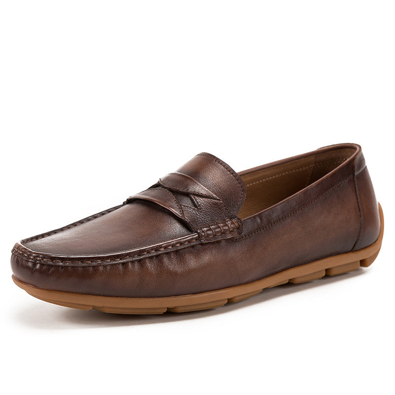 Bequemes Rindsleder Mode Loafer Luxus