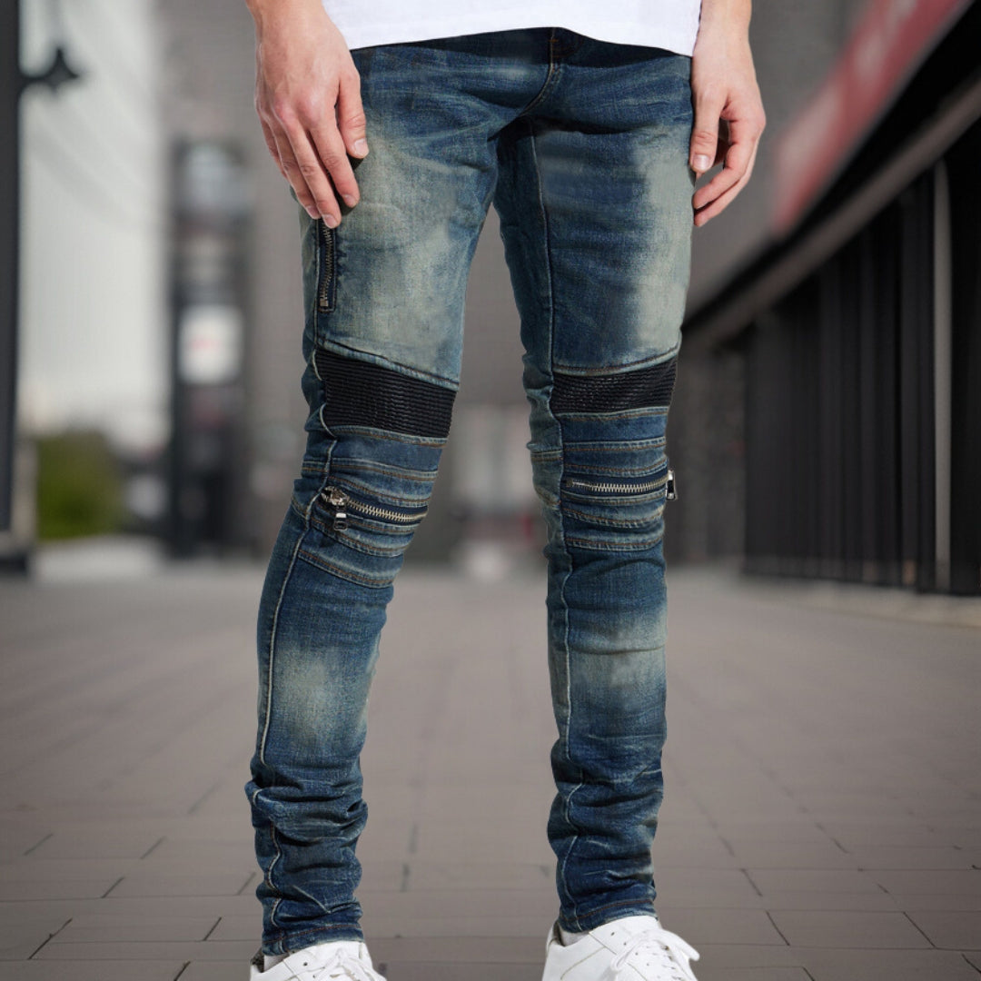 Teodor | Premium gestreifte Herrenjeans für Herren