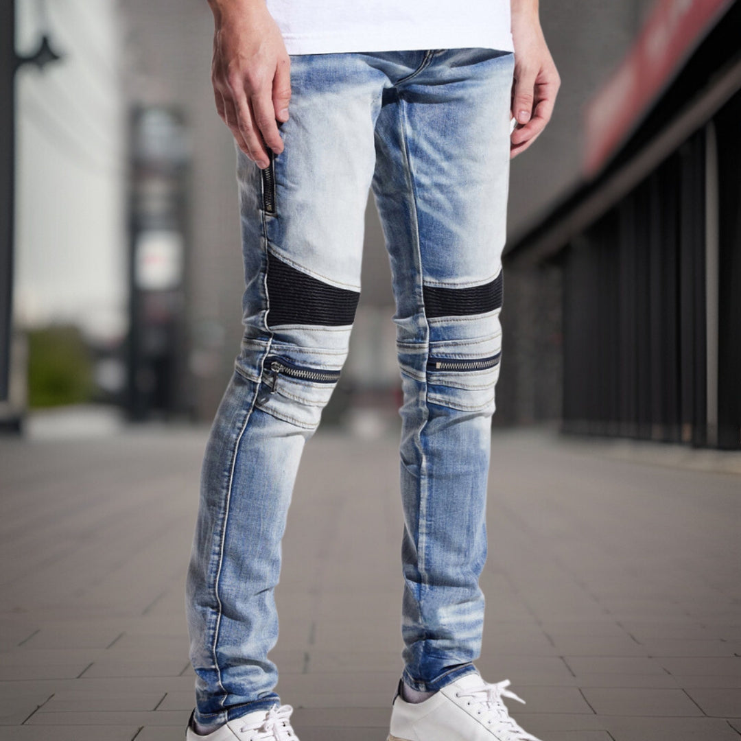 Teodor | Premium gestreifte Herrenjeans für Herren