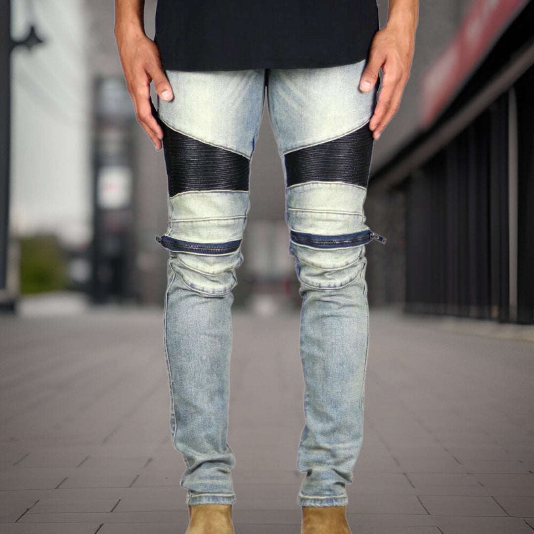 Teodor | Premium gestreifte Herrenjeans für Herren