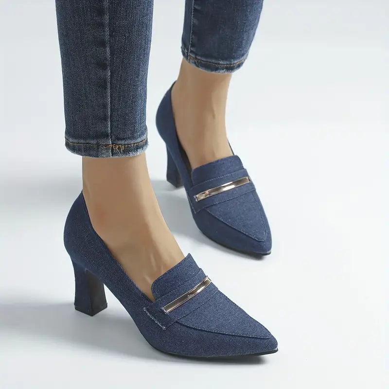 ChicStride Denim-Halbschuhe