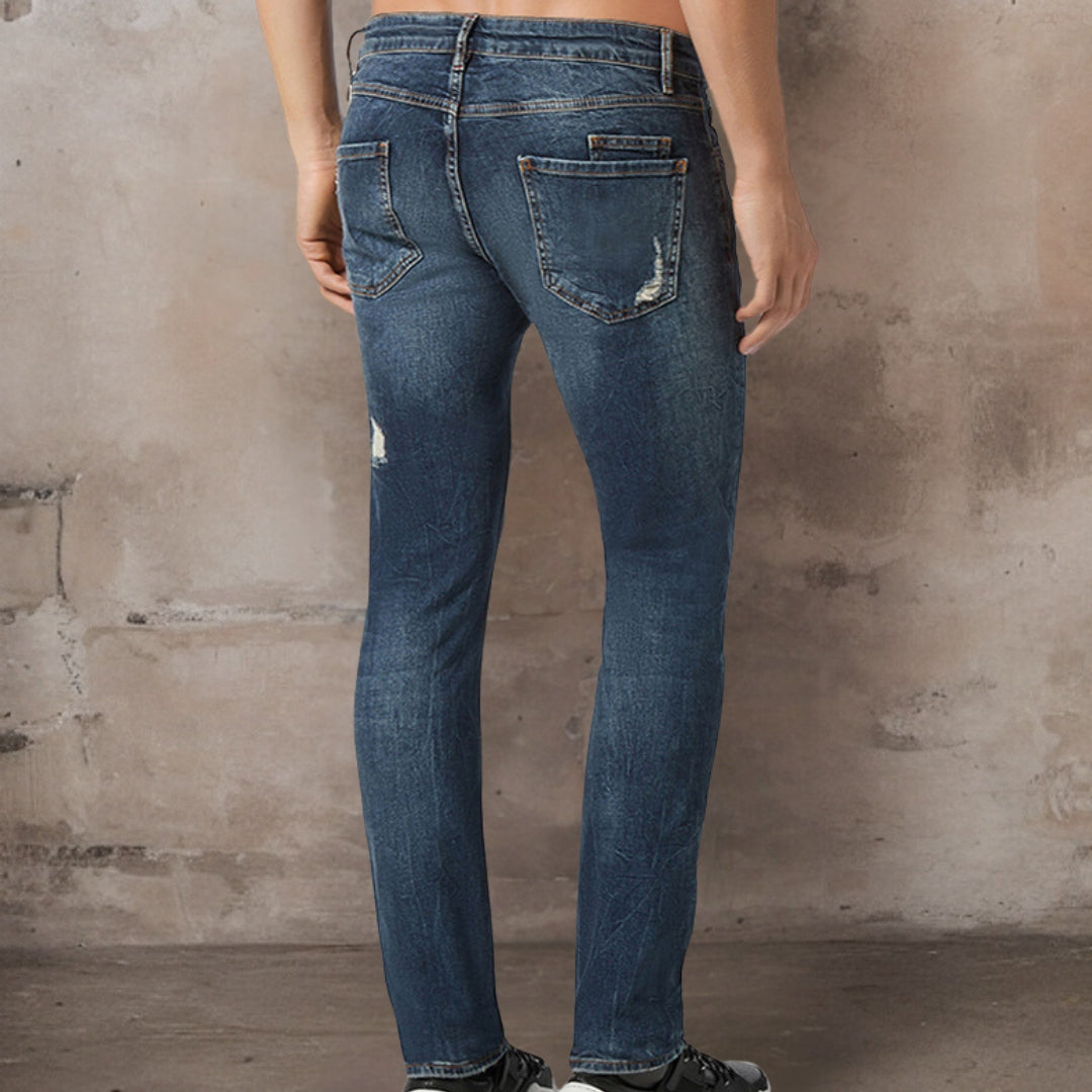 Vico | Stretch-Jeans mit gerissenen Kanten in schmaler Passform