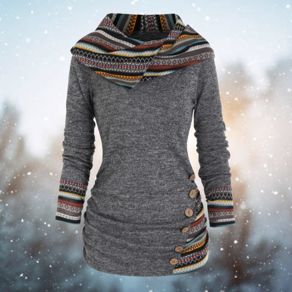 Alma - Lässiger Tribal-Kapuzenpullover