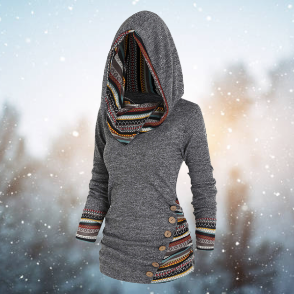 Alma - Lässiger Tribal-Kapuzenpullover