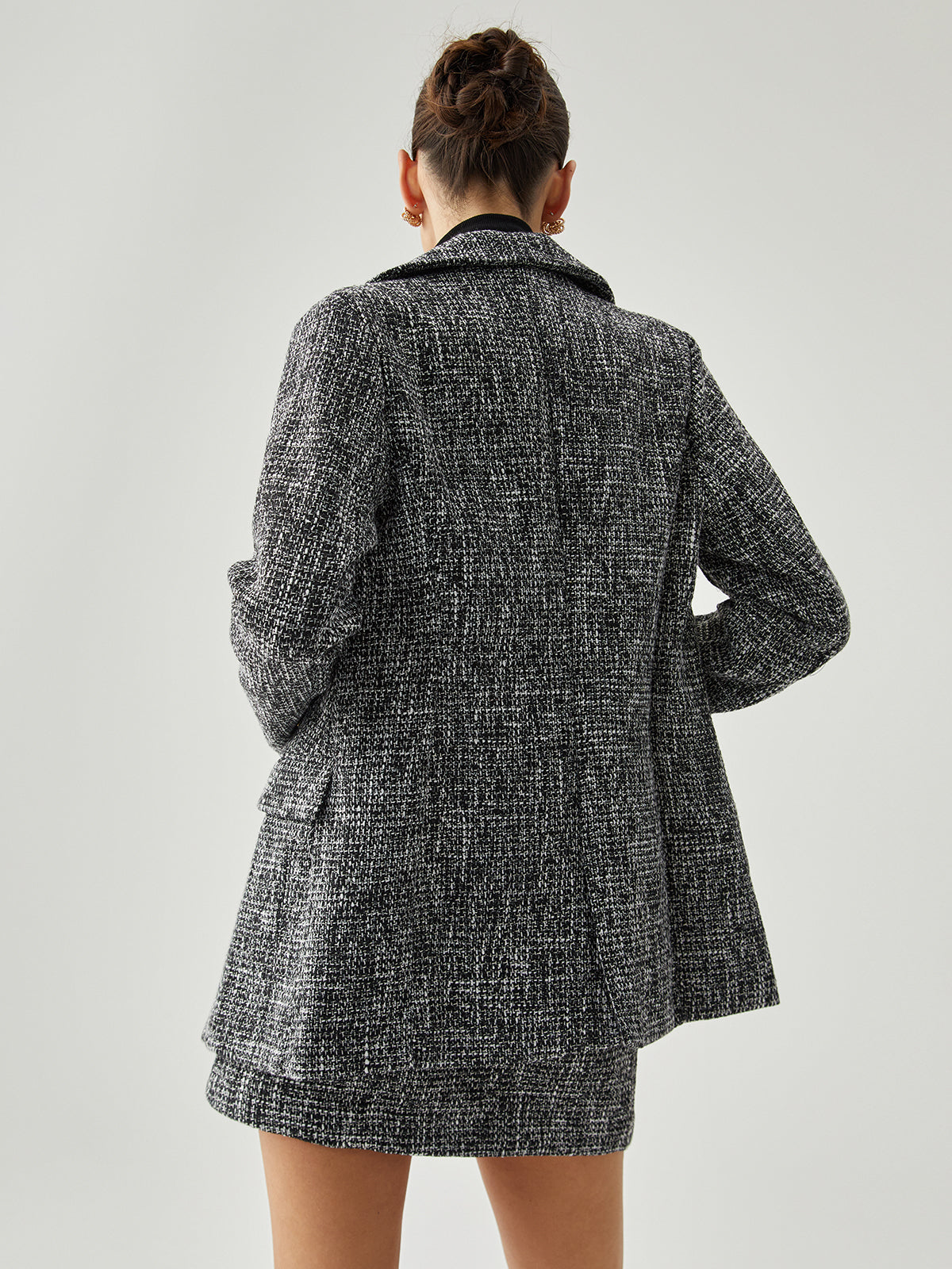 Blazer mit Knopfleiste aus Tweed