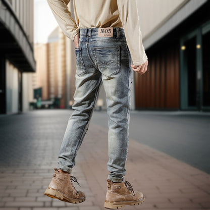 Bastian | Retro-Jeans mit Knitterfalten