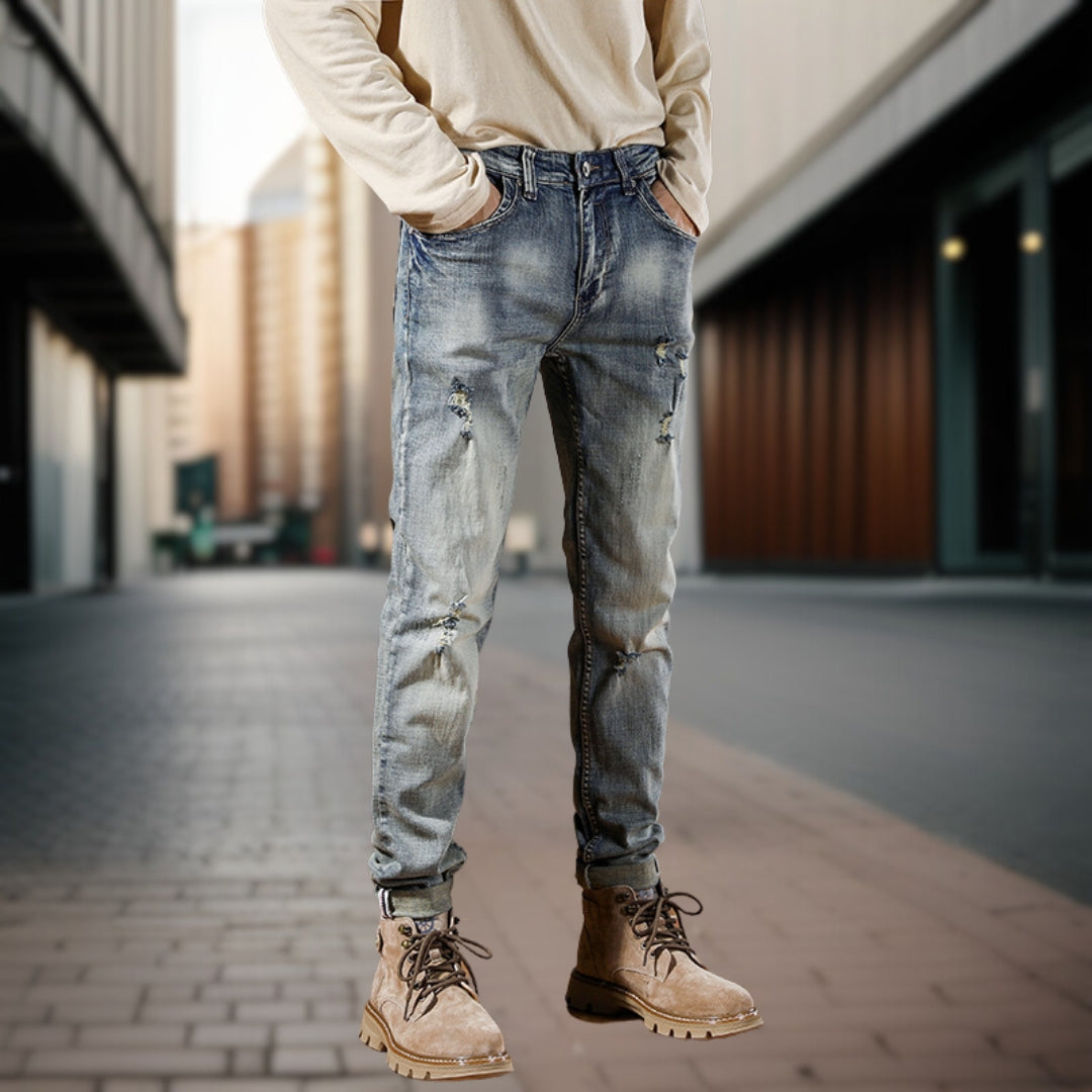 Bastian | Retro-Jeans mit Knitterfalten