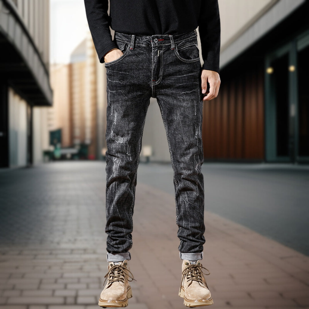 Bastian | Retro-Jeans mit Knitterfalten