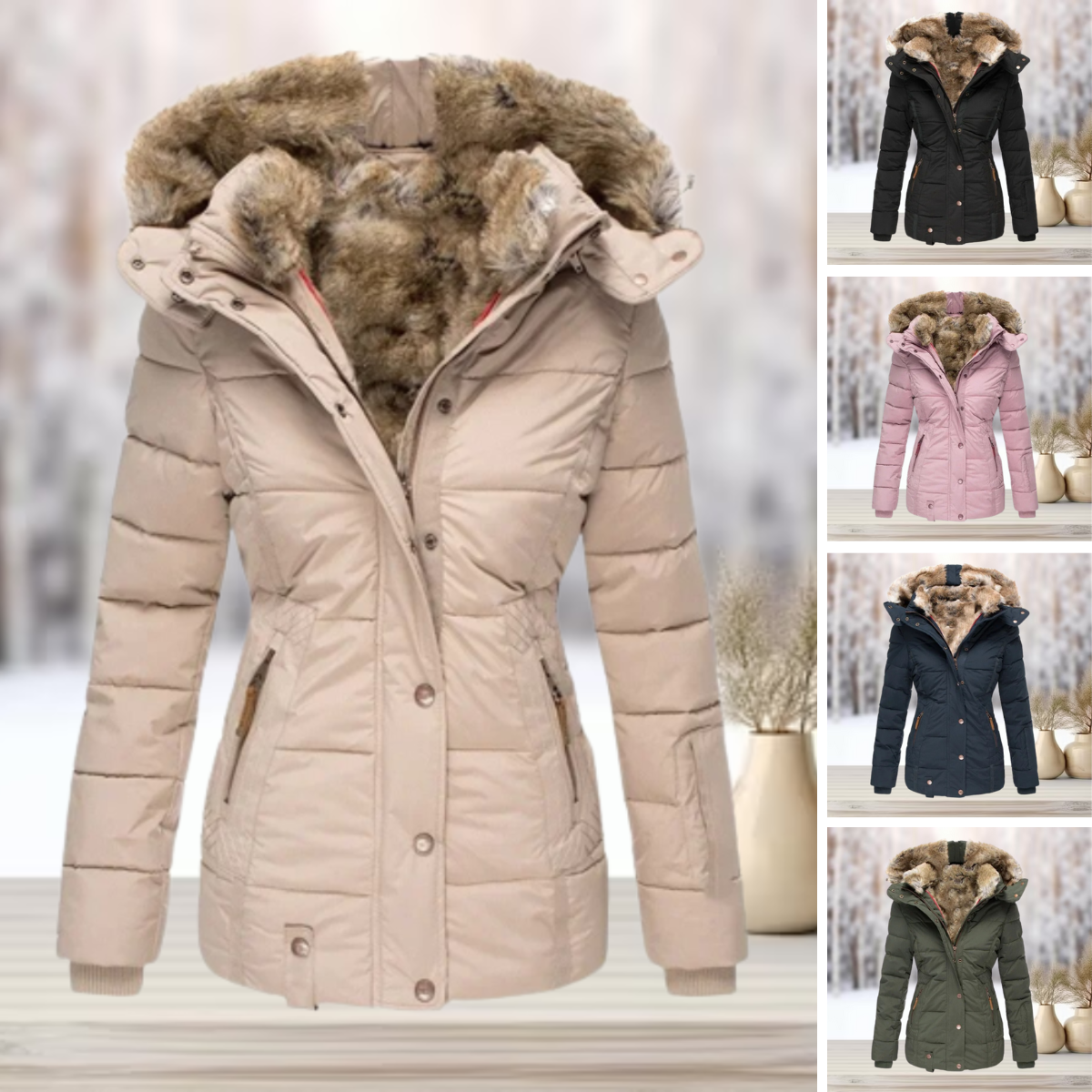 Andrea | Stylische Winterjacke aus Pelz