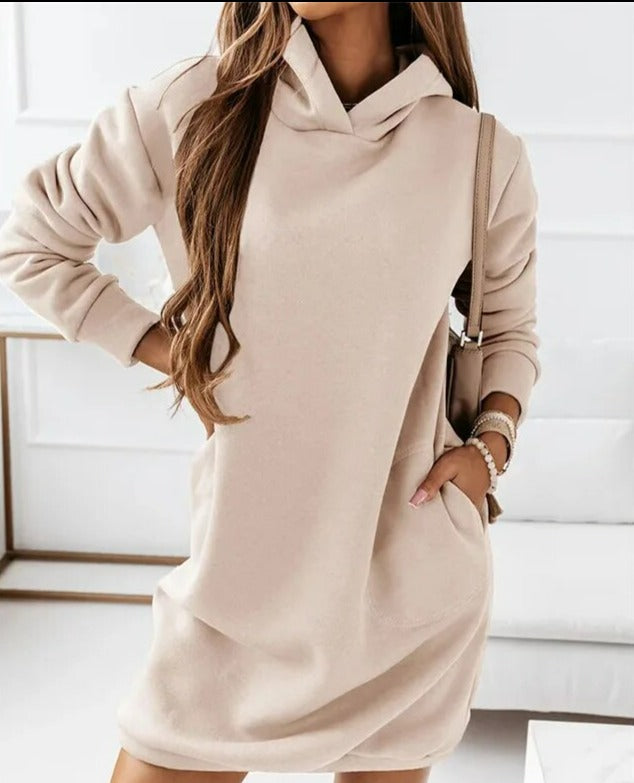 Sweatshirt mit Kapuze Frauenkleid