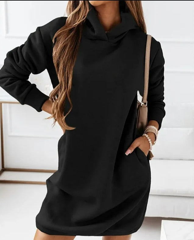 Sweatshirt mit Kapuze Frauenkleid