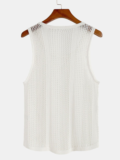 Textured Knit Sweater Tank Top